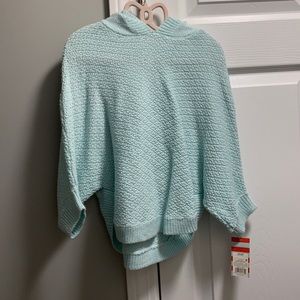 Girls unicorn hooded sweater poncho